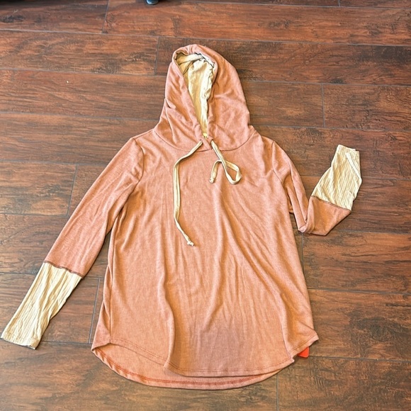 Bibi thermal knit long sleeve hooded top small - Picture 5 of 6